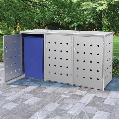 metal garbage enclosures|metal outdoor garbage can enclosure.